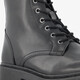 Leren dames veterboots zwart