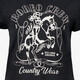Dames T-shirt met cowgirl opdruk zwart