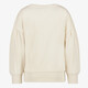 Meisjes sweater met roze borduursels beige