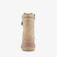 Dames veterboots met hak beige