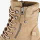Dames veterboots met hak beige