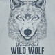 Jongens shirt met lange mouwen en wolvenkop blauw