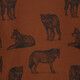 Jongens sweater met wolven bruin