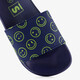Kinder badslippers blauw met smiley