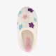 Teddy instap pantoffels met sterren wit roze