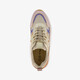 Leren dames dad sneakers metallic