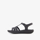 Leren dames sandalen zwart