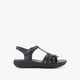 Leren dames sandalen zwart