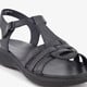 Leren dames sandalen zwart