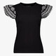 Dames top met vlindermouwen zwart