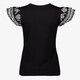 Dames top met vlindermouwen zwart