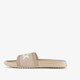 Dames badslippers beige wit