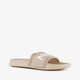 Dames badslippers beige wit