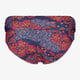Dames bikinibroekje met overslag print blauw