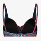 Voorgevormde dames bikinitop print blauw