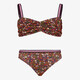 Meisjes bikini met bloemenprint multicolor