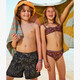 Meisjes bikini met bloemenprint multicolor