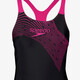 Medley Logo dames badpak zwart roze