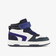 Leren hoge jongens sneakers blauw wit
