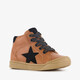 Leren jongens veterboots cognac