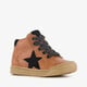 Leren jongens veterboots cognac