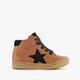 Leren jongens veterboots cognac