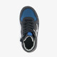 Leren hoge jongens sneakers zwart blauw