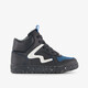 Leren hoge jongens sneakers zwart blauw
