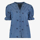 Dames denim blouse met korte mouwen