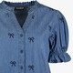 Dames denim blouse met korte mouwen
