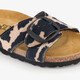 Dames slippers met koeienprint zwart wit