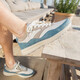 Heren sneakers wit blauw