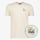 Heren T-shirt met backprint beige