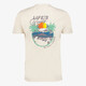 Heren T-shirt met backprint beige