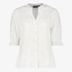 Dames blouse met driekwart mouwen wit
