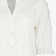 Dames blouse met driekwart mouwen wit