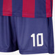Kinder sport set met rugnummer 10 blauw rood
