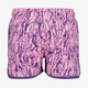 Meisjes sweat short met print paars roze