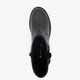 Leren dames biker boots zwart