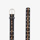 Dames riem met studs en panterprint details zwart
