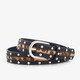 Dames riem met studs en panterprint details zwart