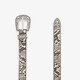 Dames riem met slangenprint grijs zilver