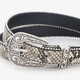 Dames riem met slangenprint grijs zilver