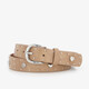 Dames riem met studs beige