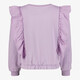 Meisjes sweater met ruches lila