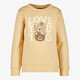 Meisjes sweater met teddy berenkopjes geel