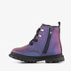 Meisjes veterboots roze paars
