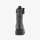 Leren meisjes boots met gesp zwart