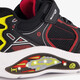 Jongens ruimtevaart sneakers met lichtjes zwart rood
