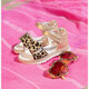 Meisjes sandalen met panterprint goud